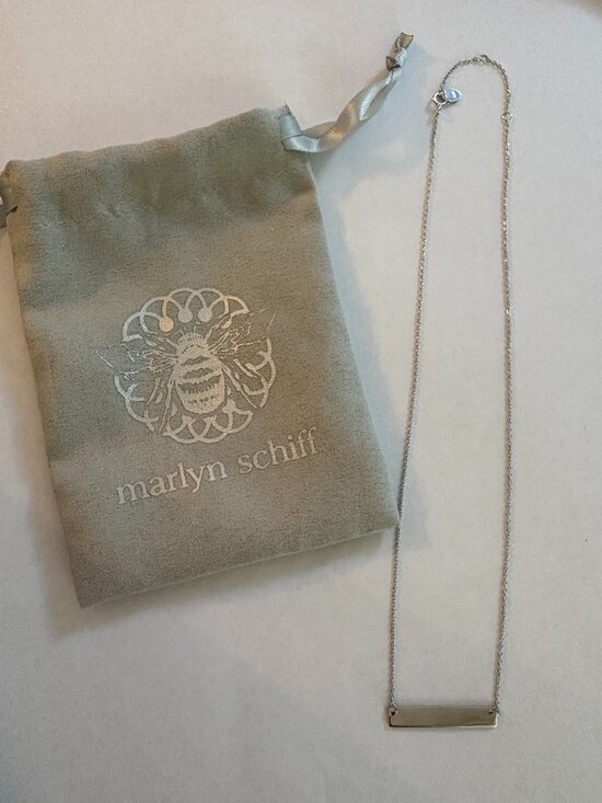 Marlyn Schiff Jewelry - Sterling silver bar necklace